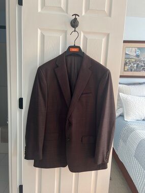 Calvin Klein Brown Plaid Sport Coat